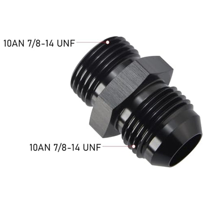 10AN Male Flare to 10AN ORB O (10AN to 10AN ORB / Black - 2PCS)