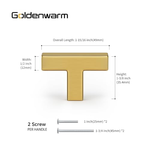 35 Pack Gold Cabinet Knobs Single Hole Gold Kitchen Handles (Gold / single hole)