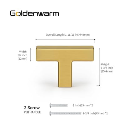 35 Pack Gold Cabinet Knobs Single Hole Gold Kitchen Handles (Gold / single hole)