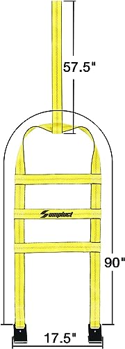 Tow Dolly Basket Straps with Flat Hook Fit 14" (4 Pack-14"-19")