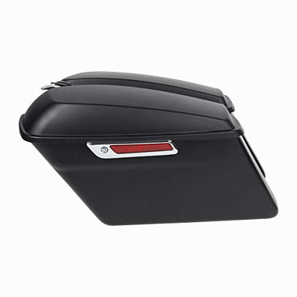 Matte Black Hard Saddlebags Fit for Harley Touring Road King Street Glide Electra Ultra 2014 (Matte Black / For 2014-later)
