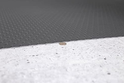 Small Coin Pattern Vinyl Garage Flooring Mat (5' x 10' / Slate Grey)