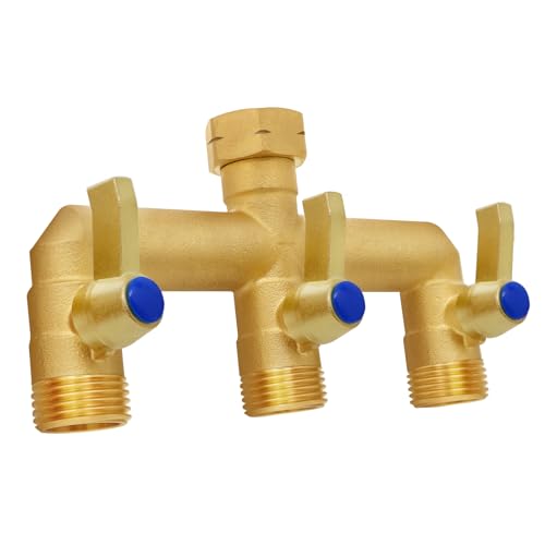 Brass Garden Hose Splitter (3 Way Hose Splitter)
