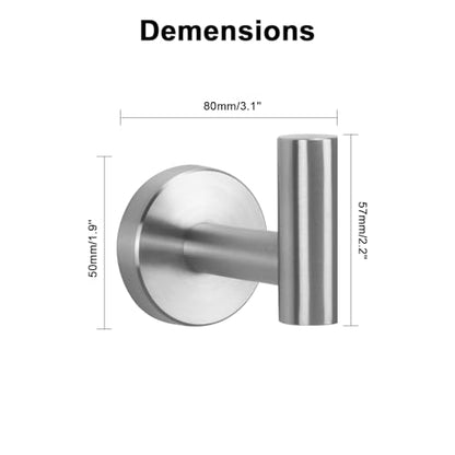Bath Towel Hooks (Brushed Nickel / 3 Pack)