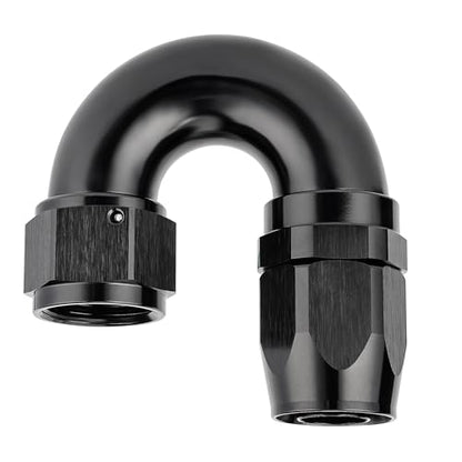 12AN 180 Degree One Piece Full Flow Hose End Fitting Swivel for CPE Braided Hose (12AN / 180 Degree)