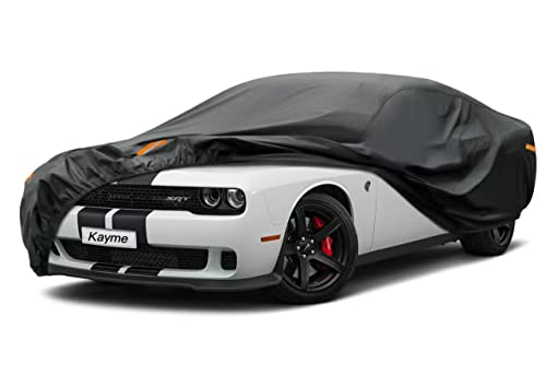 7 Layers Waterproof Car Cover for Dodge Challenger 2008 (PE-Black / Custom Fit Dodge Challenger)