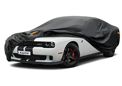 7 Layers Waterproof Car Cover for Dodge Challenger 2008 (PE-Black / Custom Fit Dodge Challenger)