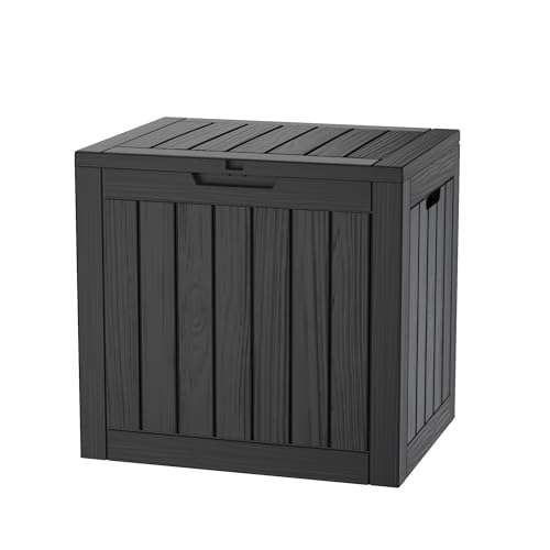 35 Gallon Lockable Resin Deck Box (Black / 35 gallons)
