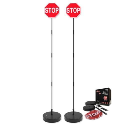 Garage Stop Sign Parking Aid (Upgraded Base (2 Pack))