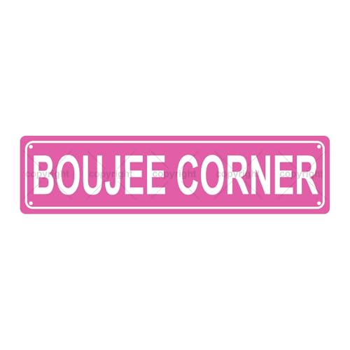 BOUJEE CORNER SPACE Metal Tin Street Sign Bar Cafe Garage Cave Home Room Wall Bathroom Farmhouse Garden Porch Patio Decor (BOUJEE CORNER)