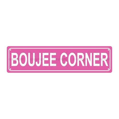 BOUJEE CORNER SPACE Metal Tin Street Sign Bar Cafe Garage Cave Home Room Wall Bathroom Farmhouse Garden Porch Patio Decor (BOUJEE CORNER)
