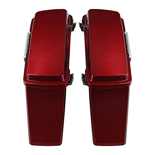 Motorcycle Saddlebags Hard Saddle Bags For Harley Touring 1993 (Red / Standard)