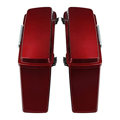 Motorcycle Saddlebags Hard Saddle Bags For Harley Touring 1993 (Red / Standard)