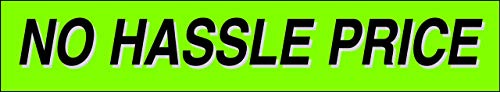 Ez line Vinyl Windshield Stickers 3 Dozen 15 Inch Chartreuse Slogan Dealership Pro Pack for Car Lots (EZ115-Pack1)