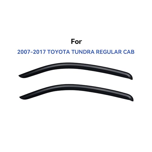 Window Visors Rain Guards for 2007 (2007-2017 Toyota Tundra Regular Cab)
