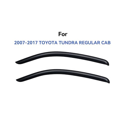 Window Visors Rain Guards for 2007 (2007-2017 Toyota Tundra Regular Cab)