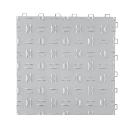 Garage Floor Tiles 12 x 12 x 0.53 inch (25 Pack Tile / Silver)