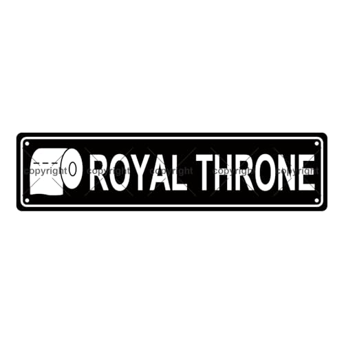 ROYAL THRONE SPACE Metal Tin Street Sign Bar Cafe Garage Cave Home Room Wall Bathroom Farmhouse Garden Porch Patio Decor (ROYAL THRONE)