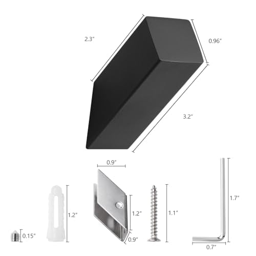 Black Towel Hooks (Black / 2 Pack)