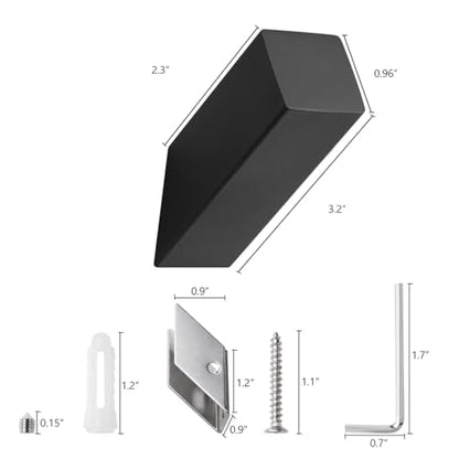 Black Towel Hooks (Black / 2 Pack)