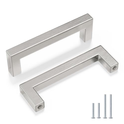 5 Pack 3-3/4 Inch Brushed Nickel Cabinet Pulls Kitchen Handles (Brushed Nickel / 3-3/4 Inch Hole Centers)