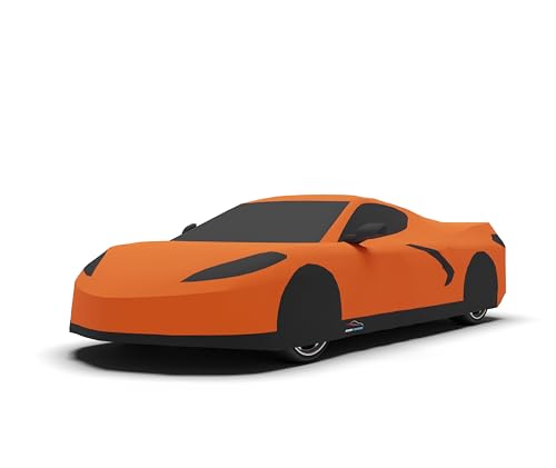 Car Cover I Fit for Corvette C8 I Indoor and Outdoor I Protection from Sun (Orange)