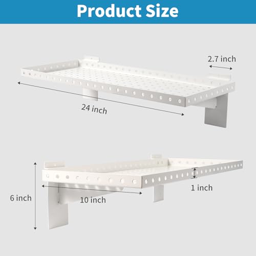 Slatwall Shelves 24x10 Inch (White)