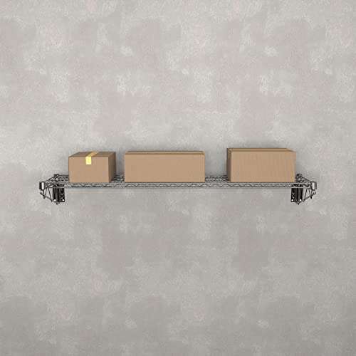 14" x 60" Chrome Wire Wall Mount Shelf (Chrome / 14" x 60")