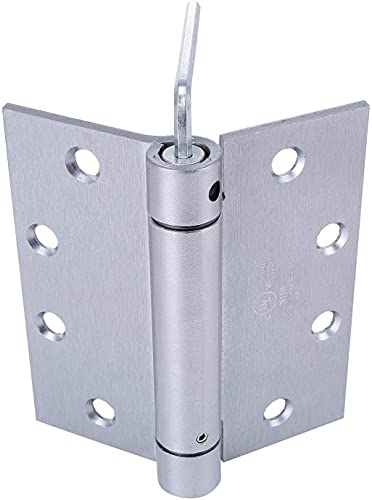 2 Pack 4.5"x4" Self Closing Spring Door Hinge (Satin Chrome / 4.5"x4")