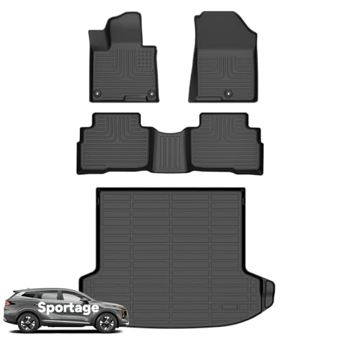 Floor Mats & Cargo Liner for 2026 2027 Kia Sportage Hybrid (BLACK)