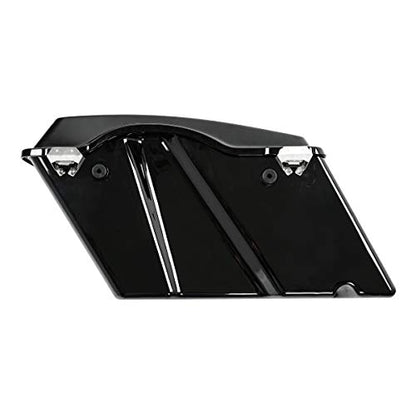 Motorcycle Saddlebags Hard Saddle Bags For Harley Touring 1993 (Vivid Black W/ Chrome Latches / Standard)
