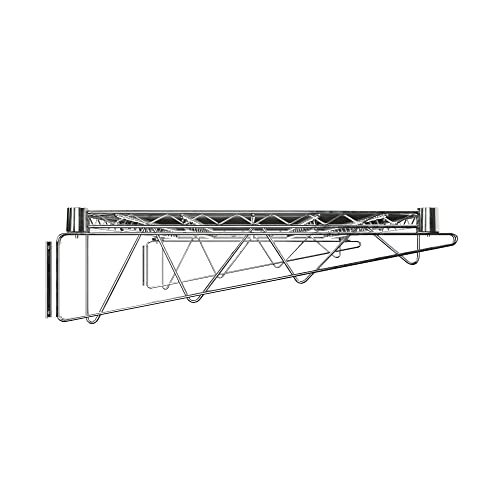 24" x 36" Chrome Wire Wall Mount Shelf (Chrome / 24" x 36")