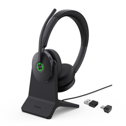 BH74 with Stand ANC Wireless Headset with Microphone for PC (Black (Teams) / BH74 + stand)