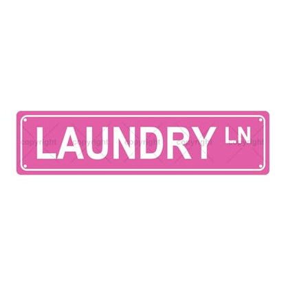LAUNDRY LN SPACE Metal Tin Street Sign Bar Cafe Garage Cave Home Room Wall Bathroom Farmhouse Garden Porch Patio Decor (LAUNDRY)