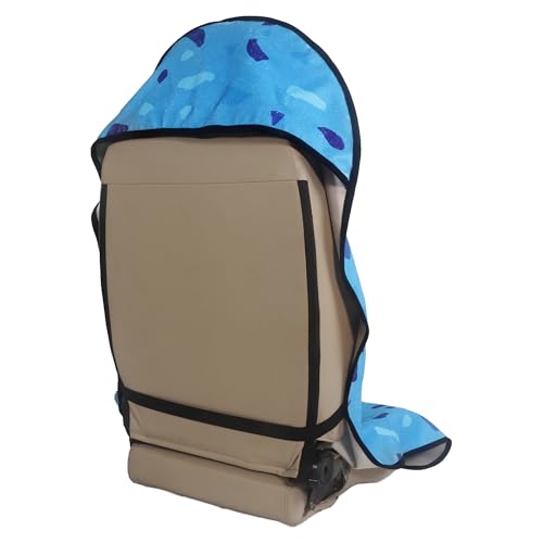 Car Seat Cover Protector Front Seats (2Pcs Front Seat Towel / Blue Marbling)