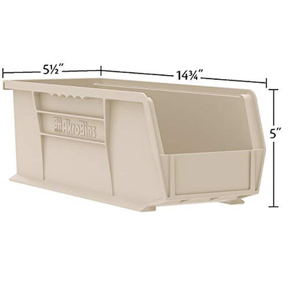 30234 AkroBins Plastic Storage Bins (Stone / Storage Bins Only)