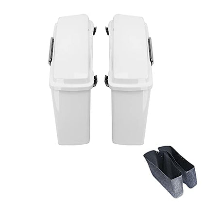 White Hard Saddlebags Fit for Harley Touring Road Glide King Street Glide Electra Glide 1994 (White / For 1994-2013)