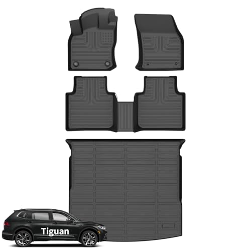 Floor Mats & Cargo Liner for Volkswagen Tiguan 2018 (BLACK)