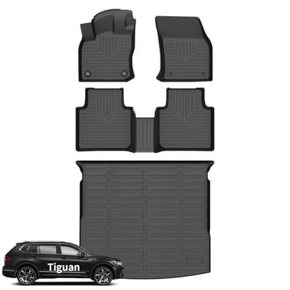 Floor Mats & Cargo Liner for Volkswagen Tiguan 2018 (BLACK)