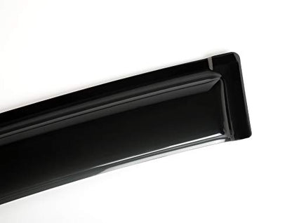 Window Visors Dark Smoke Rain Guards for 2013 (2013-2019 Sentra)