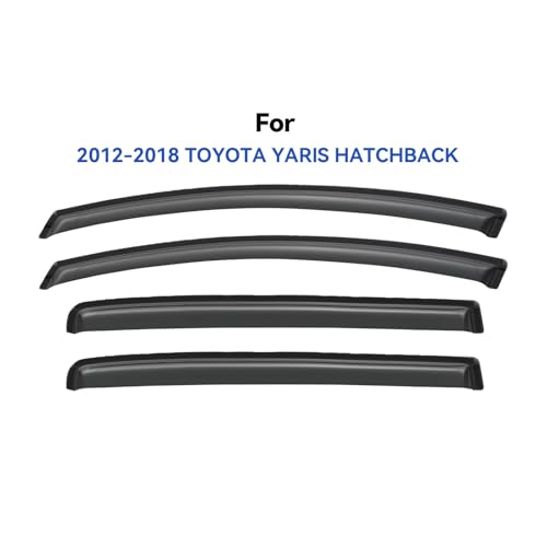 Window Visors Rain Guards for 2012 (2012-2018 Toyota Yaris Hatchback)