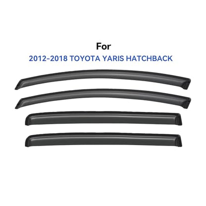 Window Visors Rain Guards for 2012 (2012-2018 Toyota Yaris Hatchback)