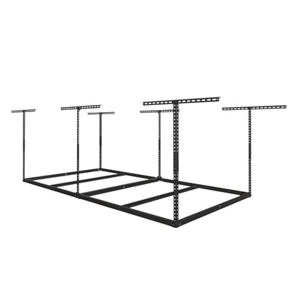 4x8ft Overhead Ceiling Garage Storage Rack (Black)