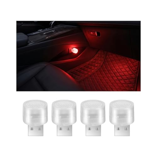 4 Pack USB LED Ambient Lights (Red)