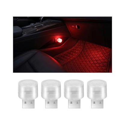 4 Pack USB LED Ambient Lights (Red)