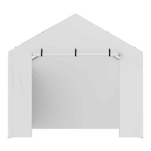 Carport Replacement Canopy Cover Side Wall 10 x 20 ft (White / 10x20ft)