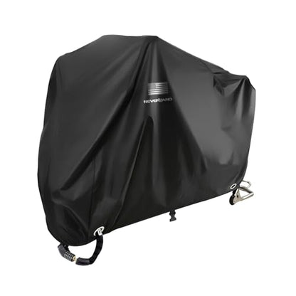 Motorcycle Cover Waterproof Outdoor All Weather Protection Black (black / XXL ( 104*41*50 inches ))
