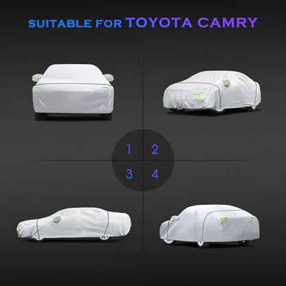 Car Cover Custom Fit for Toyota Camry 1996 (Fit for Toyota Camry / Honda Accord Silver)