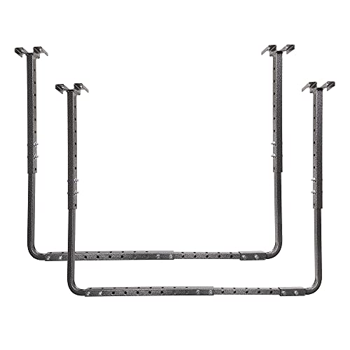Adjustable Garage Ceiling Mount Storage Rack Kit (Hammertone / Pack of 2)