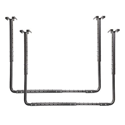 Adjustable Garage Ceiling Mount Storage Rack Kit (Hammertone / Pack of 2)